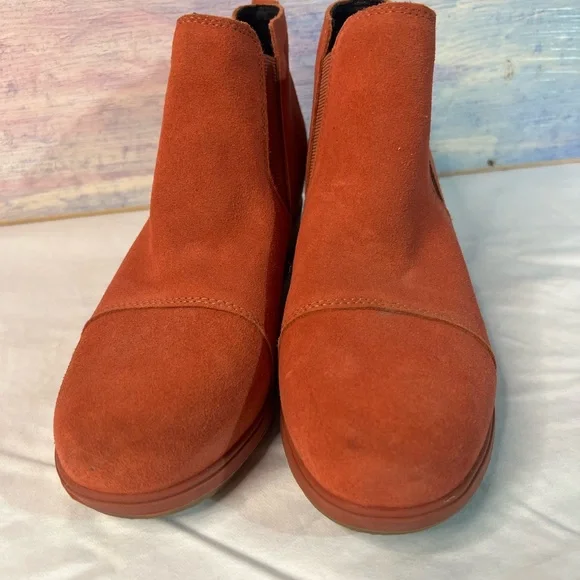 Sorel Women's Suede Ankle Booties - Rust - Picture 2 of 5